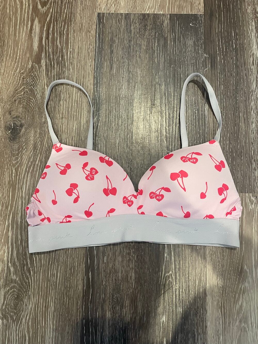victorias secret pink cherry bra